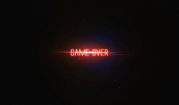 Game over на черном фоне