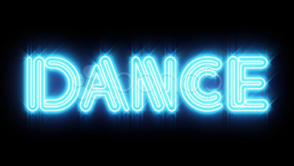 Неоновая надпись Dance