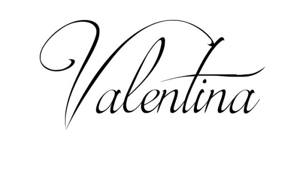 Тату надпись Валентина