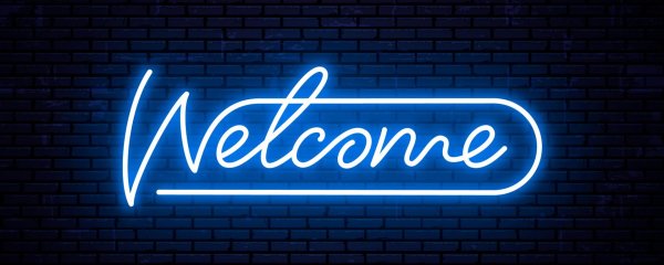 Неоновая вывеска Welcome