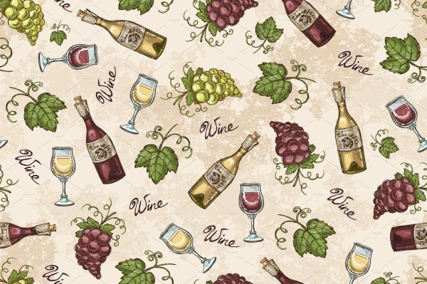 Бутылки и бокалы паттерн