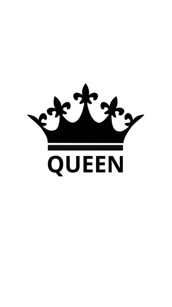 Надпись Queen с короной