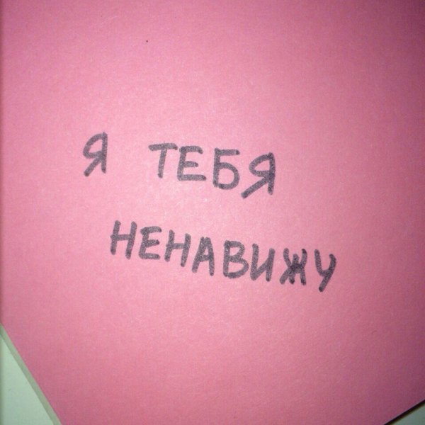 Ненавижу тебя надпись