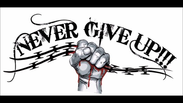 Never give up эскиз