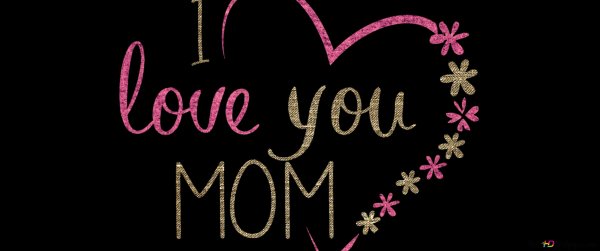 Красивые обои с надписью мама