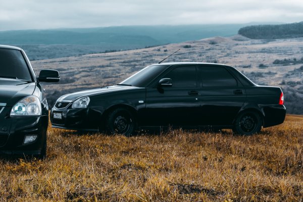 Лада Приора черная 4к