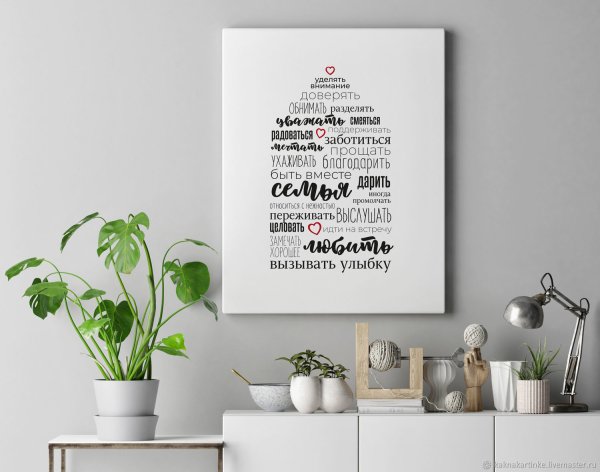 Постер для домашнего интерьера с надписями