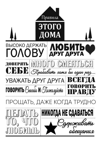 Постер " правила дома"