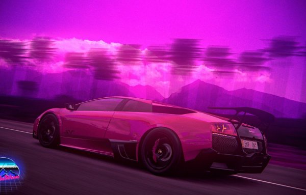 Lamborghini Countach Retro Wave