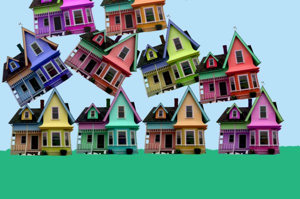 Разноцветные домики