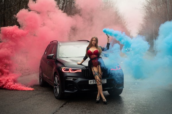 Авто с дымовыми шашками