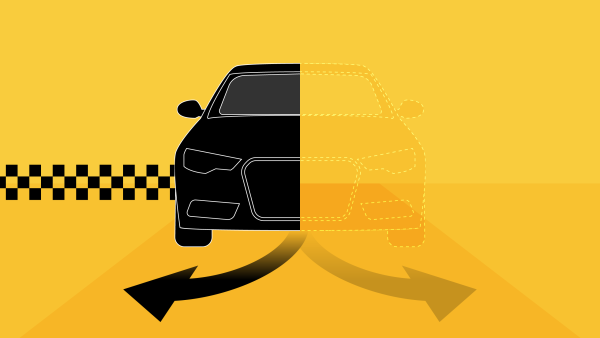 Визитка такси машина