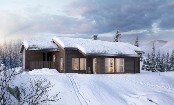 Одноэтажный дом в Норвегии
