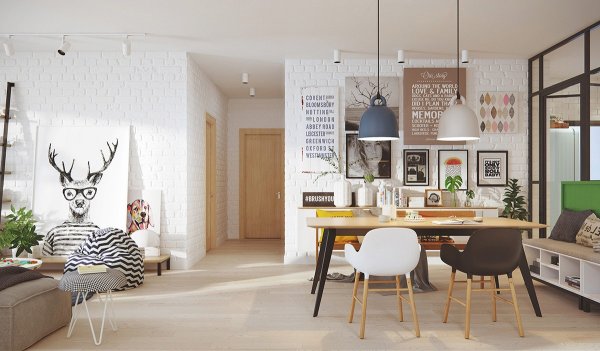 Декор стен в скандинавском стиле