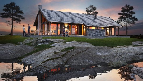 Одноэтажный дом в Норвегии