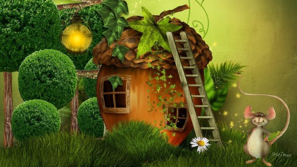 Красочный сказочный домик