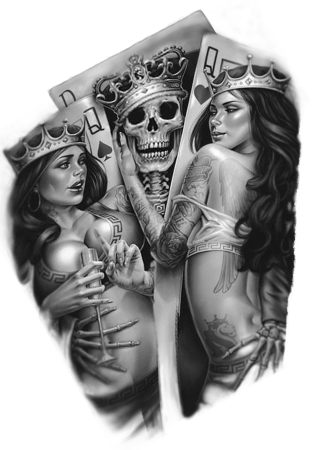 Чикано карты дама Король