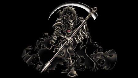 Скелет с косой