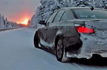 BMW e60 зимой