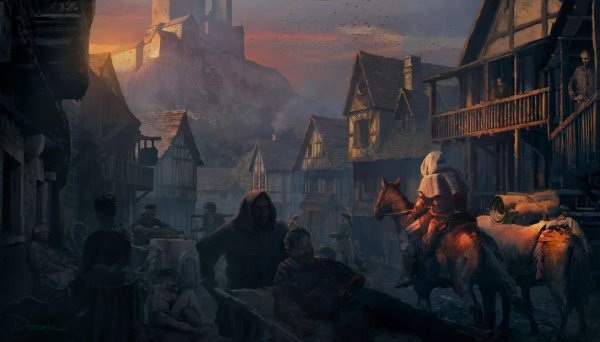 Ведьмак деревня арт