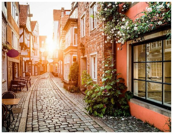 Фотообои Солнечная улочка 294х260см 12л