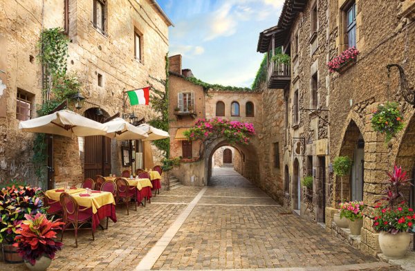 Италия улочки кафе