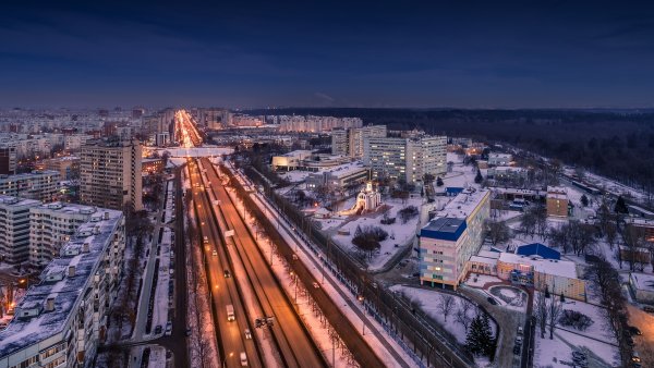 Город Тольятти зима