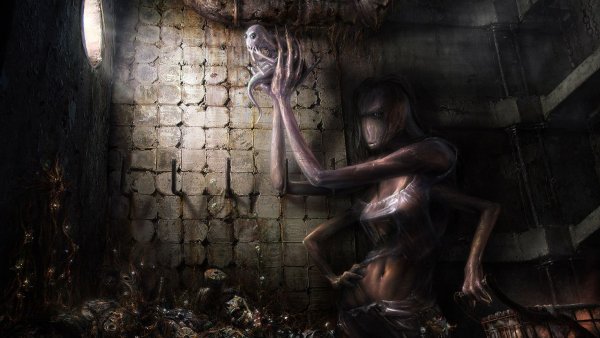 Страшный монстр в подвале