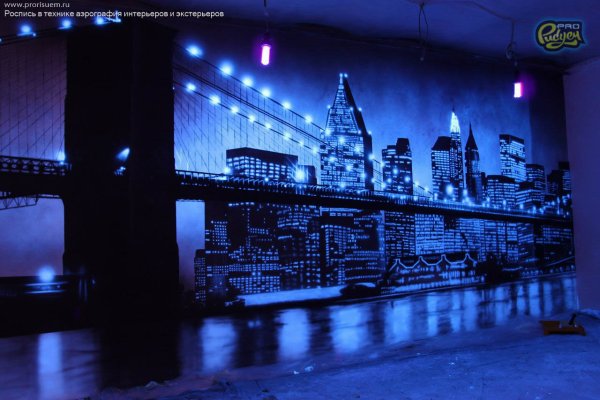 Роспись стен ночной город