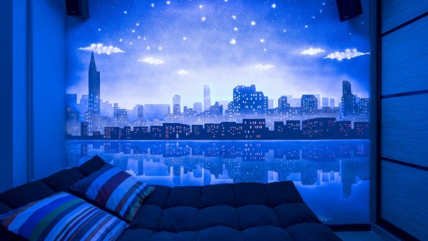 Светящиеся фотообои на стену