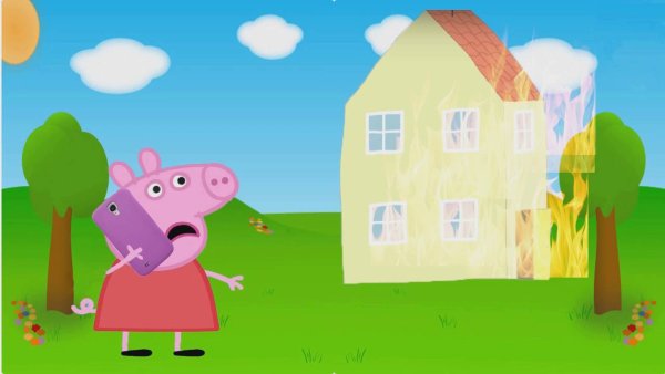 Свинка Пеппа дом из мультика и семья