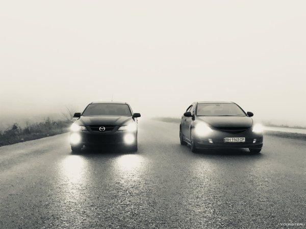 Движение на автомобиле в туман