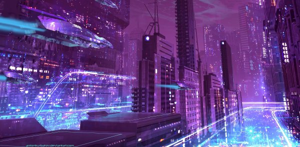 Cyberpunk City неон