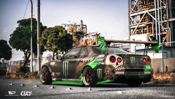 Nissan GTR r34 дрифт