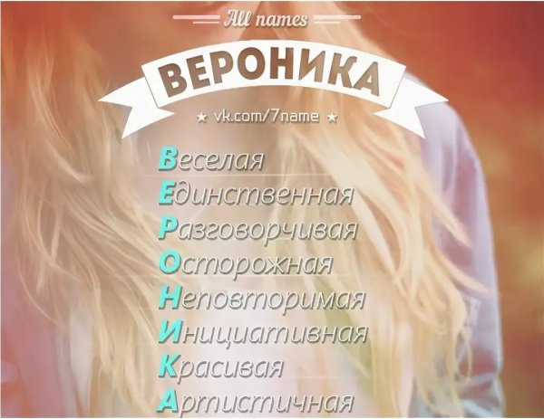 Красивое имя Вероника