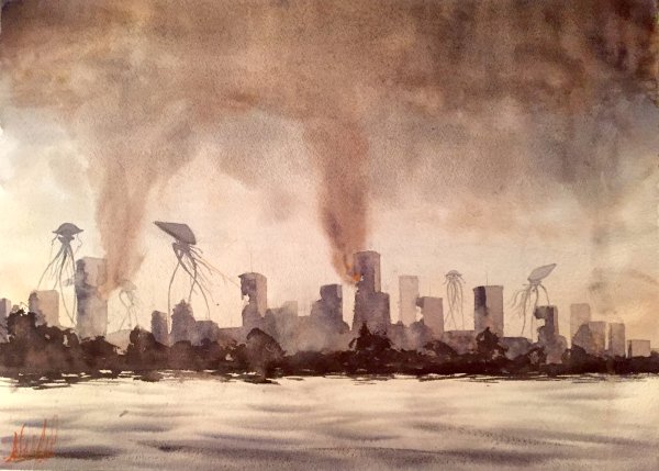 Герберт Уэллс война миров арт