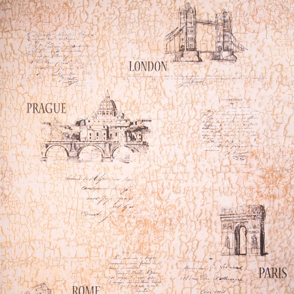 Обои бумажные Луиза бежевые 0.53 м 5135-22