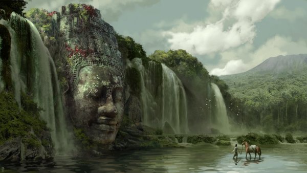 Лесные горные Матте пейнтинг