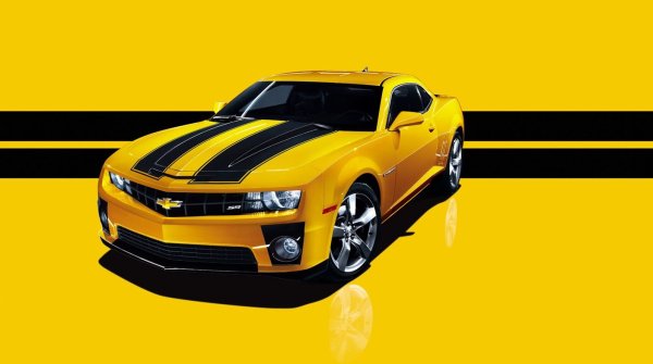 Желтая Шевроле Камаро трансформеры