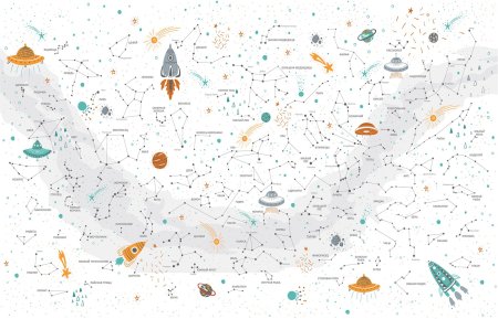 Карта созвездий на стену