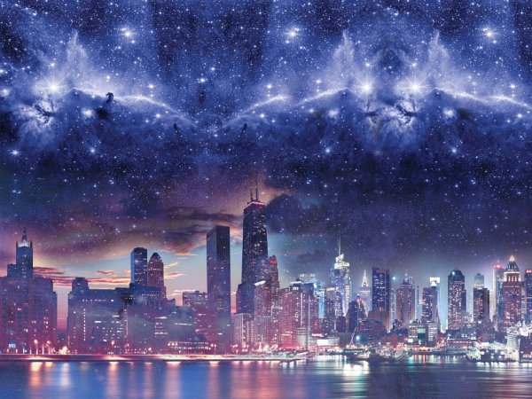 Звездное небо над городом