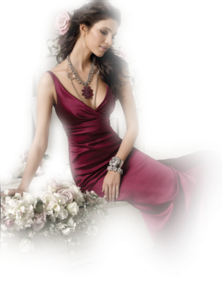 Образ женщины на прозрачном фоне