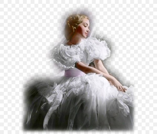 Барышня на прозрачном фоне