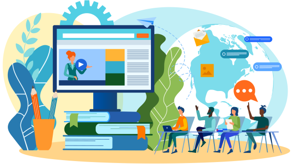 Дистанционное обучение иллюстрации