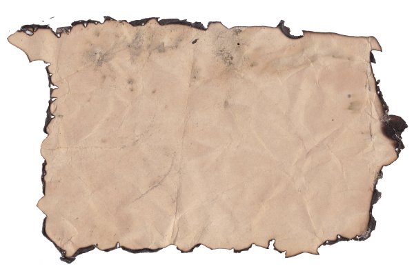 Обрывок бумаги на прозрачном фоне