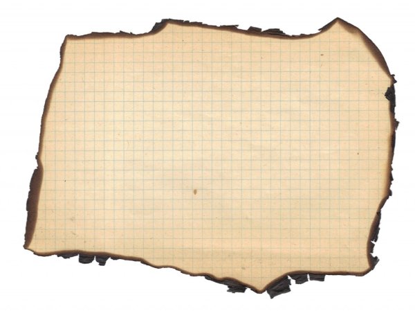 Обрывок бумаги в клетку