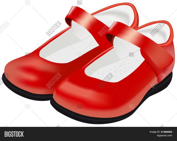 Детские башмаки красные