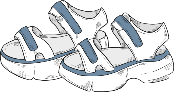 Детские босоножки на прозрачном фоне