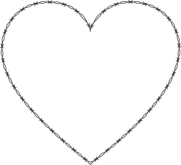 Контур сердца на прозрачном фоне для фотошопа