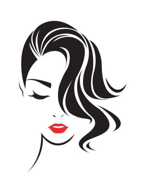 Силуэт волос